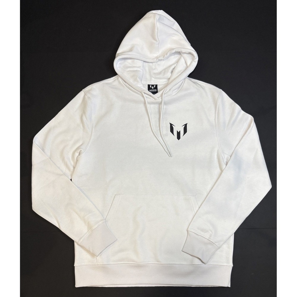 Messi Collection Bright White Lionel Messi Hoodie Sweatshirt Men's Size Medium